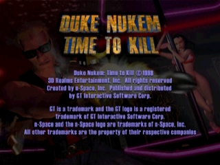 Duke Nukem Time to Kill title screen for Playstation